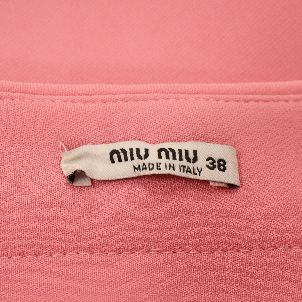 miumiu(ミュウミュウ) Mini Skirt 裾ラインストーン レディース スカート ピンク MG1345 1LW6