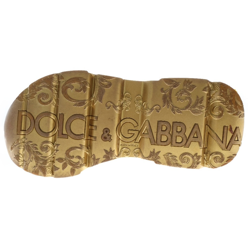 DOLCE & GABBANA(ドルチェアンドガッバーナ) DAYMASTER アウトソールロゴ レザー レディース ローカットスニーカー ゴールド CK1791AW615