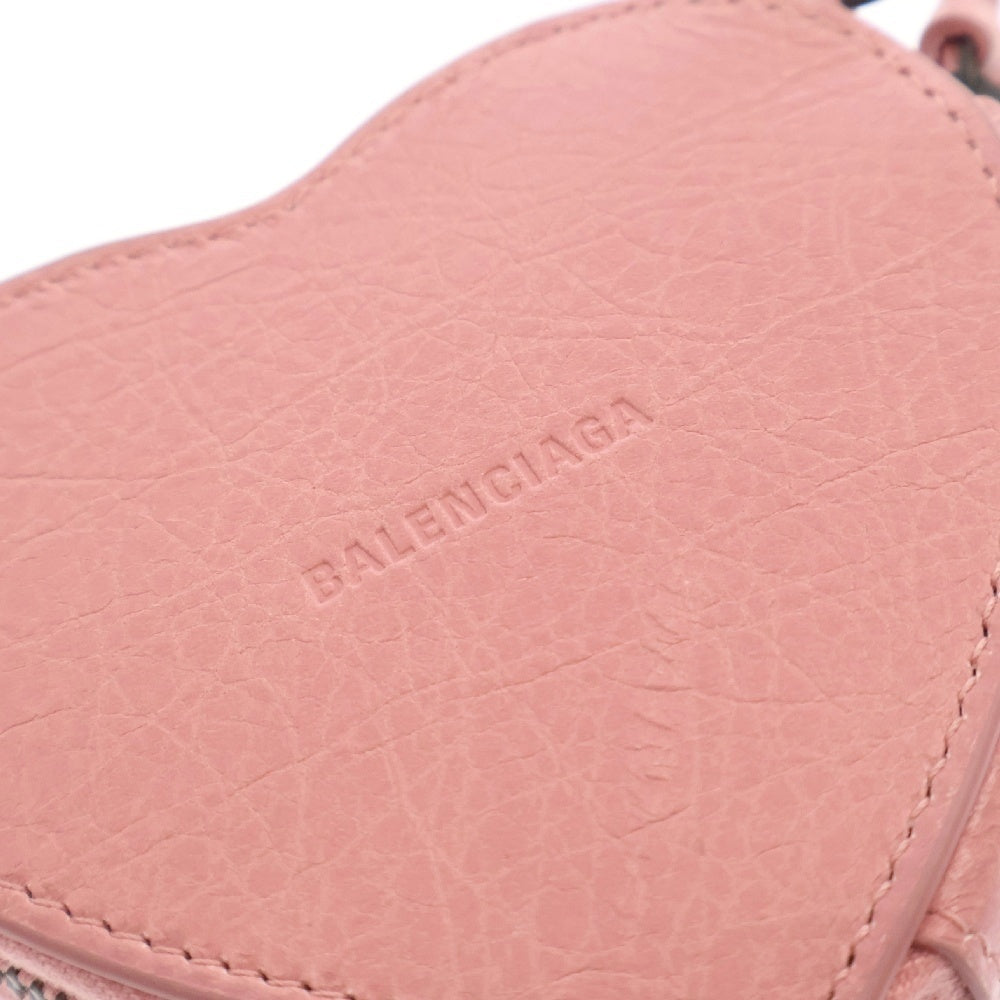 BALENCIAGA(バレンシアガ) 25SS LE CITY CHARM HEART BOX ルシティ チャーム ハート型コインケース ピンク 81966