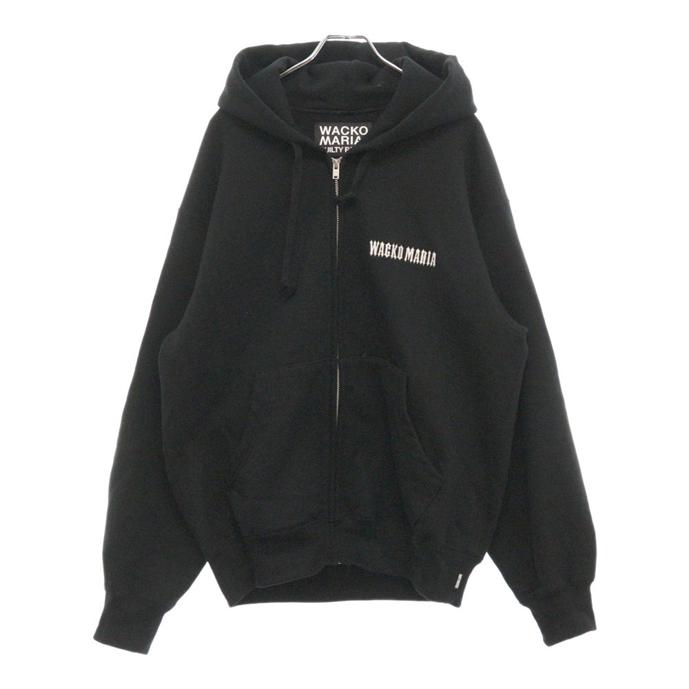WACKO MARIA(ワコマリア) 24AW HEAVY WEIGHT ZIP HOODED SWEAT SHIRT ヘビーウェイト ジップ フーデッド スウェットシャツ パーカー ブラック