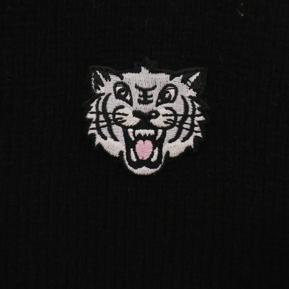 KENZO(ケンゾー) 25SS Happy Tiger Cardigan タイガーワッペン付 ニットカーディガン ブラック FF55CA7273LE