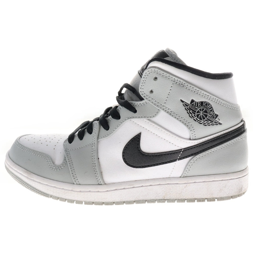 NIKE(ナイキ) AIR JORDAN 1 MID SMOKE GREY 554724-092 エアジョーダン 1 スモークグレー ミッドカットスニーカー グレー US8/26cm