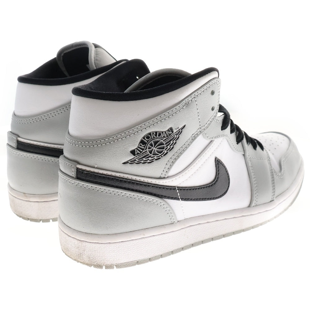 NIKE(ナイキ) AIR JORDAN 1 MID SMOKE GREY 554724-092 エアジョーダン 1 スモークグレー ミッドカットスニーカー グレー US8/26cm