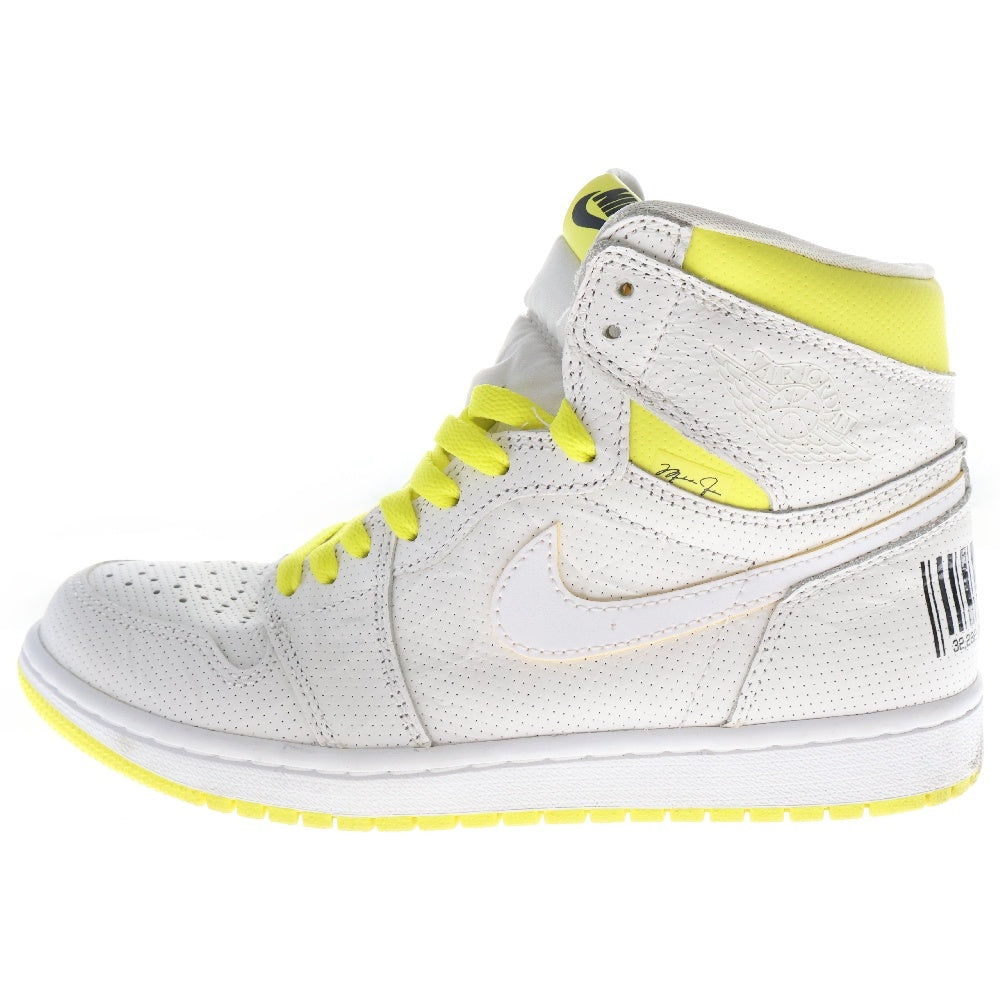 NIKE(ナイキ) Air Jordan 1 High OG First Class Flight 555088-170 エアジョーダン1 ハイ OG ファースト クラス フライト ハイカットスニーカー イエロー/ホワイト US8/26cm