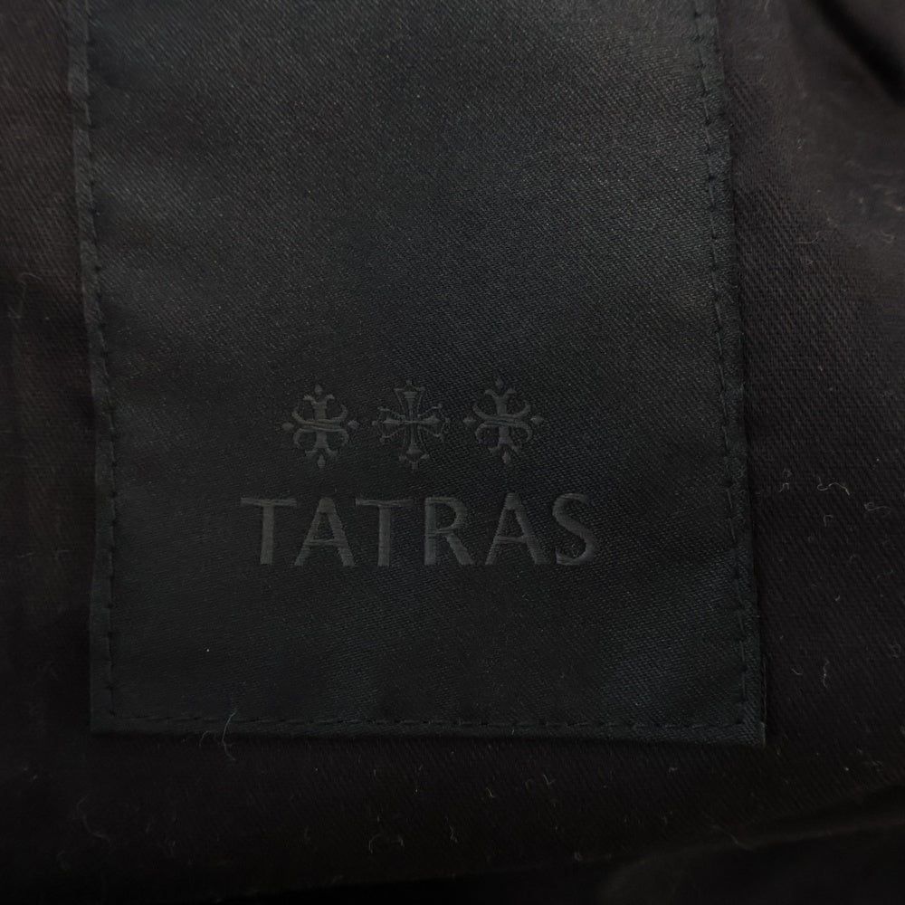 TATRAS(タトラス) TENTO テント 裾ドローコード フード付 コットン ハーフジップジャケット ブラック MTME24S4102