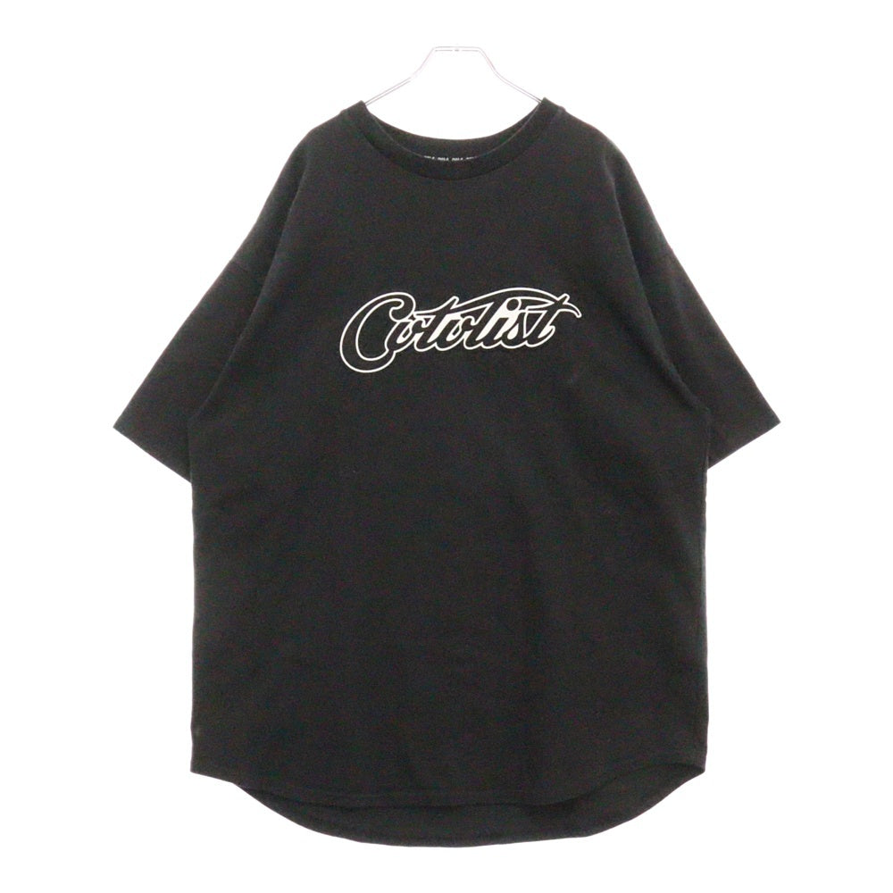 cvtvlist(カタリスト) フロントロゴワッペン付 クルーネック 半袖Tシャツ ブラック