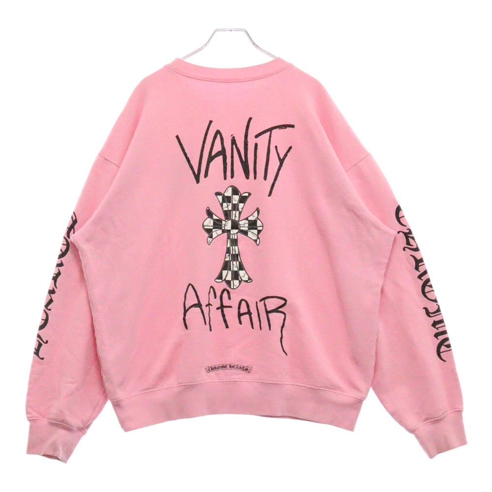 CHROME HEARTS(クロムハーツ) PPO VANITY AFFAIR SWTSHRT MATTY BOYバックプリントスウェットトレーナー ピンク