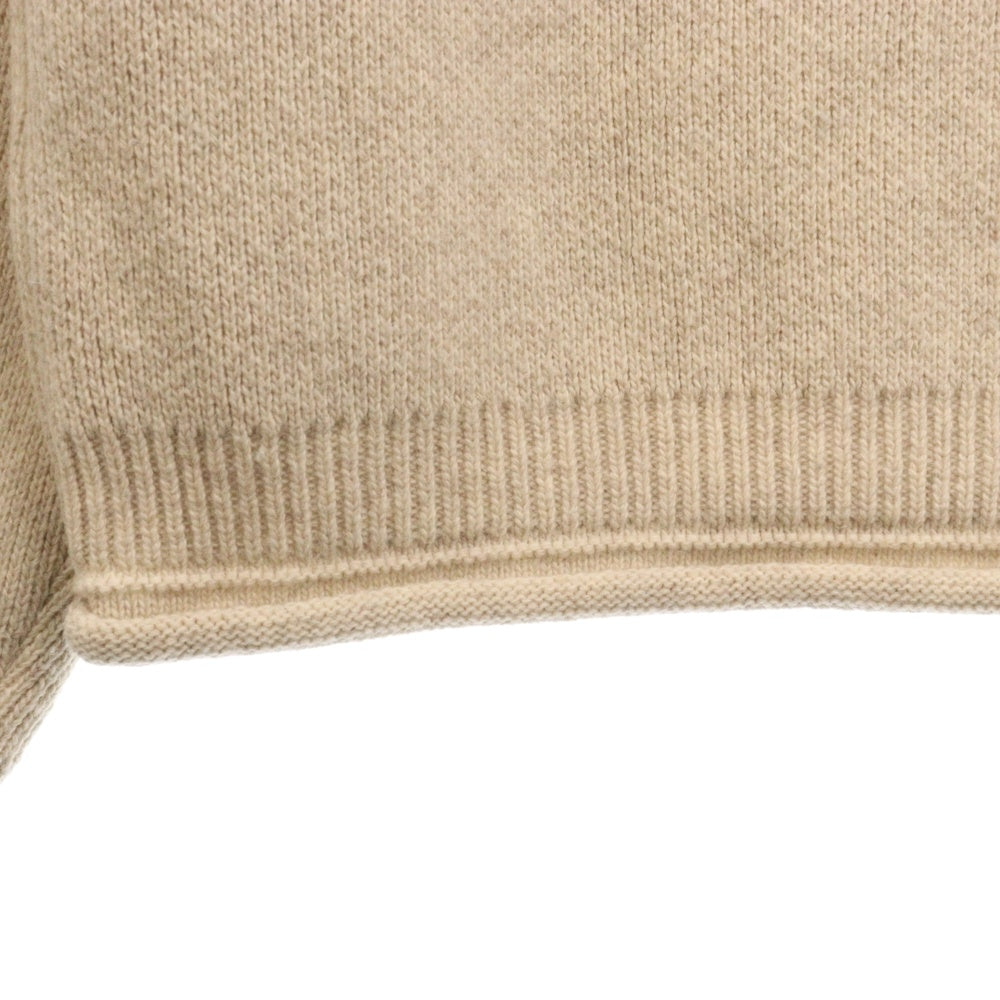 ADER ERROR(アーダーエラー) 22AW Logo Knit ロゴ刺繍 オーバーサイズ クルーネック ニット スウェット ベージュ BLAFWLK15IV2
