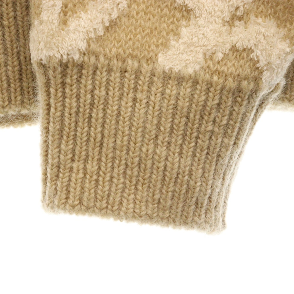 TAUPE(トープ) 22AW バロックモチーフ モヘア クルーネック ニット ベージュ TPM22307003