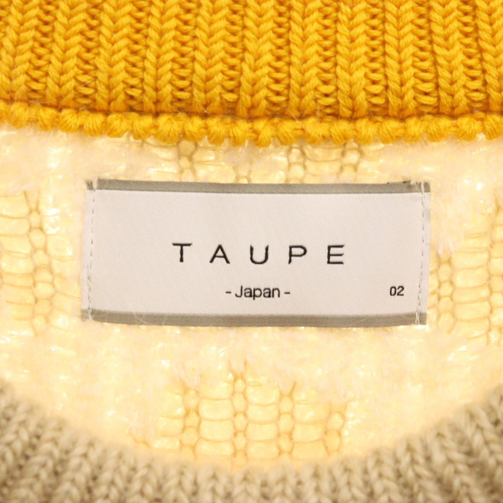 TAUPE(トープ) 22AW バロックモチーフ モヘア クルーネック ニット ベージュ TPM22307003