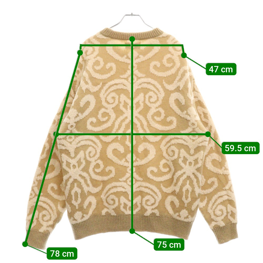 TAUPE(トープ) 22AW バロックモチーフ モヘア クルーネック ニット ベージュ TPM22307003