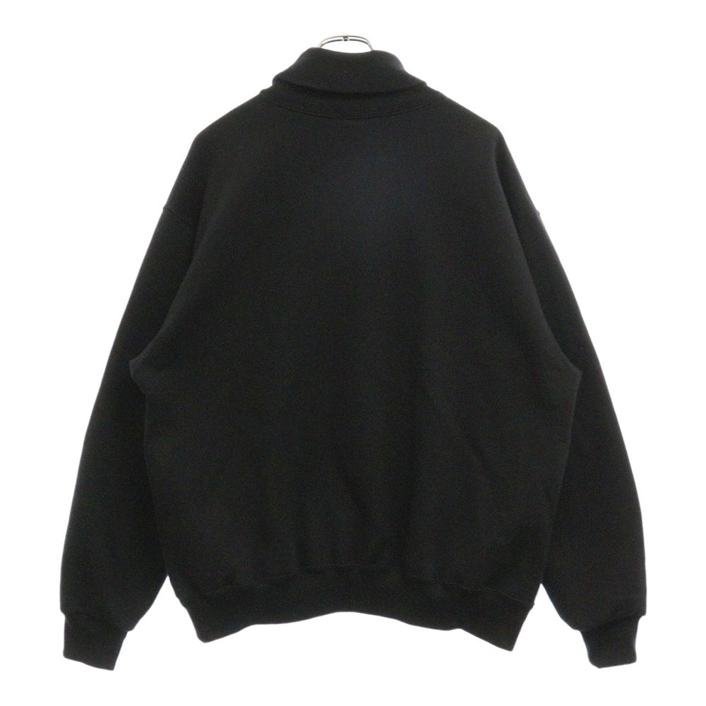 ENNOY(エンノイ) 24AW Electric Logo Turtleneck ロゴ刺繍 タートルネック スウェット ブラック AW24BRENCT05NTL