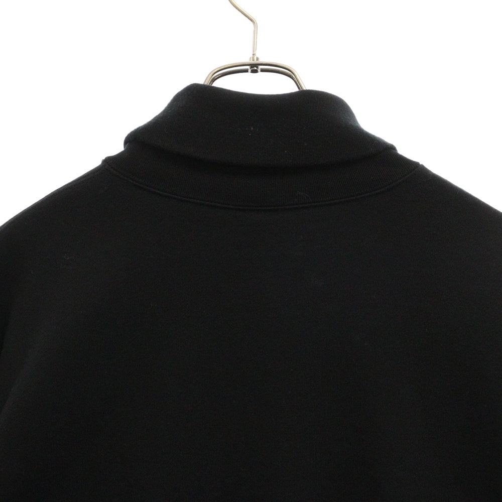 ENNOY(エンノイ) 24AW Electric Logo Turtleneck ロゴ刺繍 タートルネック スウェット ブラック AW24BRENCT05NTL