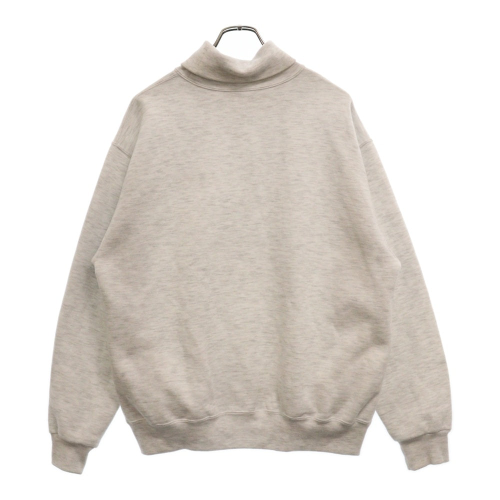 ENNOY(エンノイ) 24AW Electric Logo Turtleneck ロゴ刺繍 タートルネック スウェット グレー AW24BRENCT05NTL