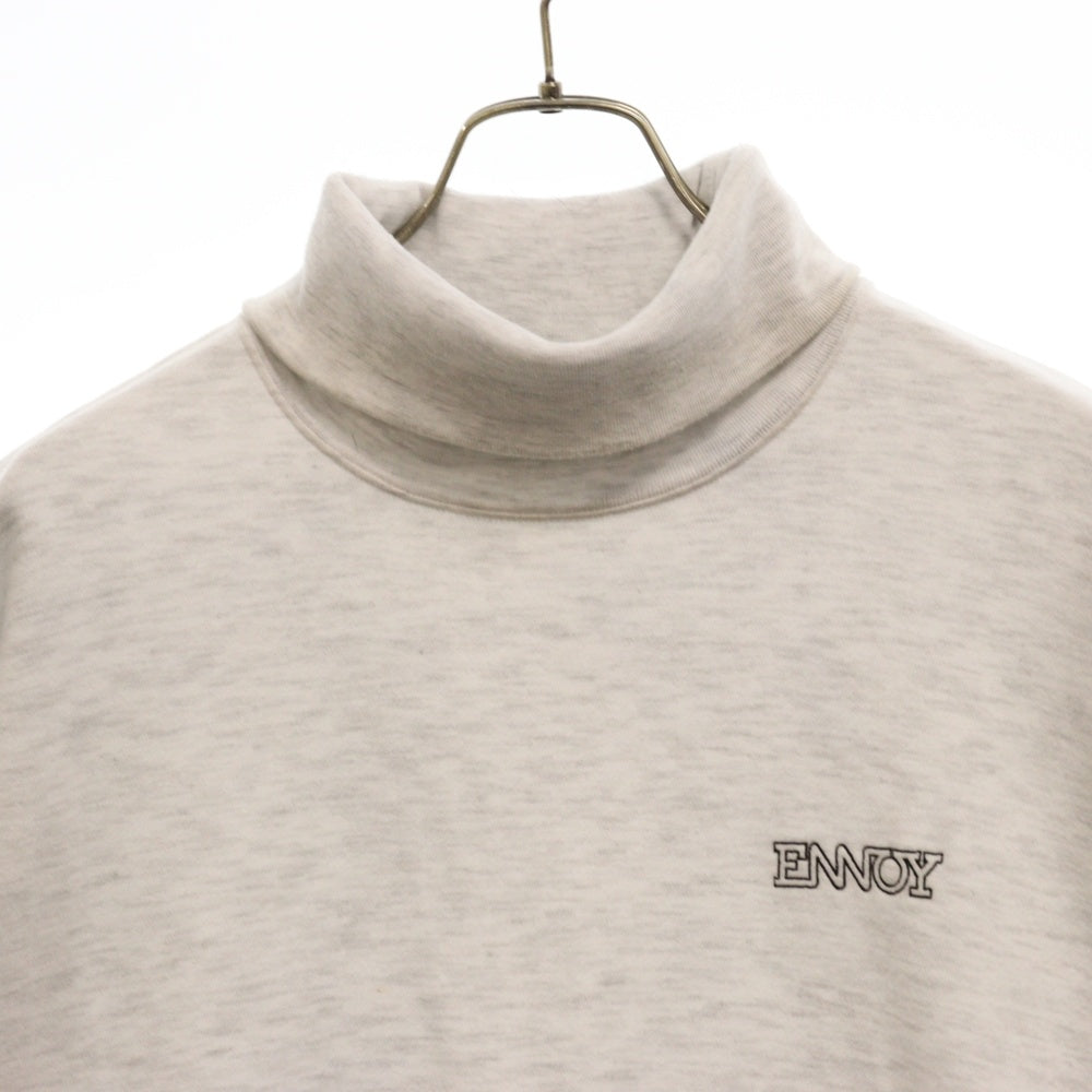 ENNOY(エンノイ) 24AW Electric Logo Turtleneck ロゴ刺繍 タートルネック スウェット グレー AW24BRENCT05NTL
