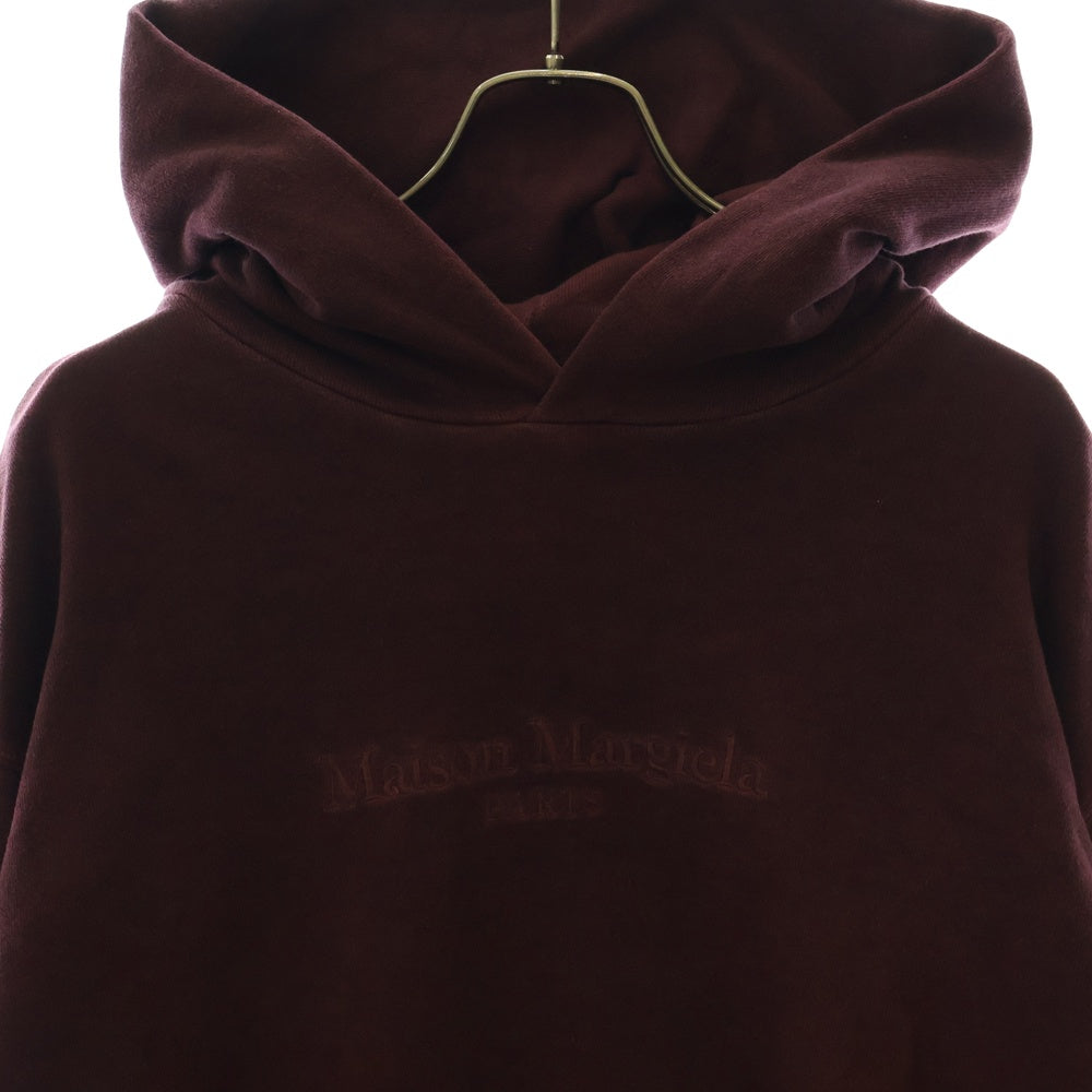 Maison Margiela(メゾンマルジェラ) 20AW ロゴ刺繍 プルオーバーパーカー バーガンディ S50GU0145