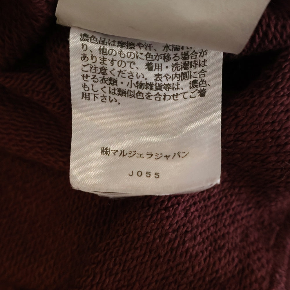 Maison Margiela(メゾンマルジェラ) 20AW ロゴ刺繍 プルオーバーパーカー バーガンディ S50GU0145