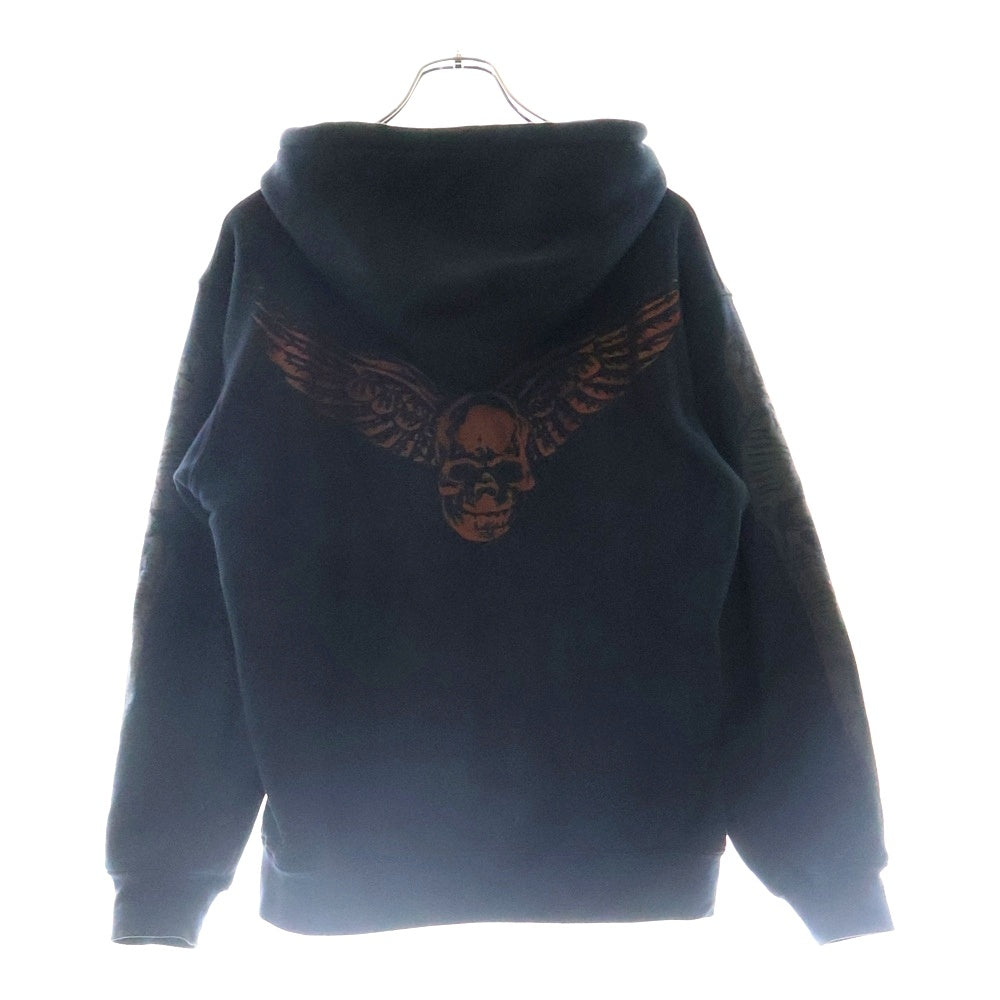CHROME HEARTS(クロムハーツ) FOTI MAHALIA OLD オールド 裏地サーマル フォティ マハリア プリント ダガージップ ジップアップパーカー ブラック