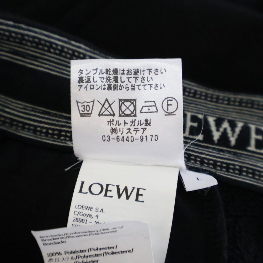 LOEWE(ロエベ) アナグラムロゴ刺繍スウェットパンツ ブラック H526Y1JX03