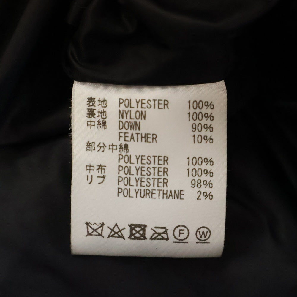MLVINCE(メルヴィンス) 24AW LIMONTA OLD SCHOOL DOWN JACKET リモンタ オーバーサイズジップアップダウンジャケット ブラック