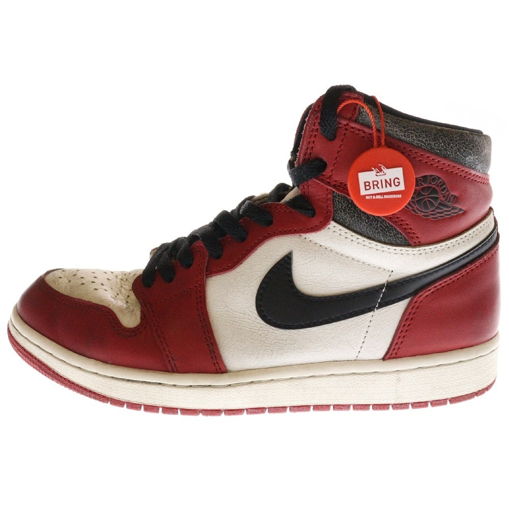 NIKE(ナイキ) AIR JORDAN 1 LOST&FOUND エアジョーダン1 ロスト&ファウンド シカゴ ハイカットスニーカー ホワイト/レッド US8.5/26.5cm DZ5485-612