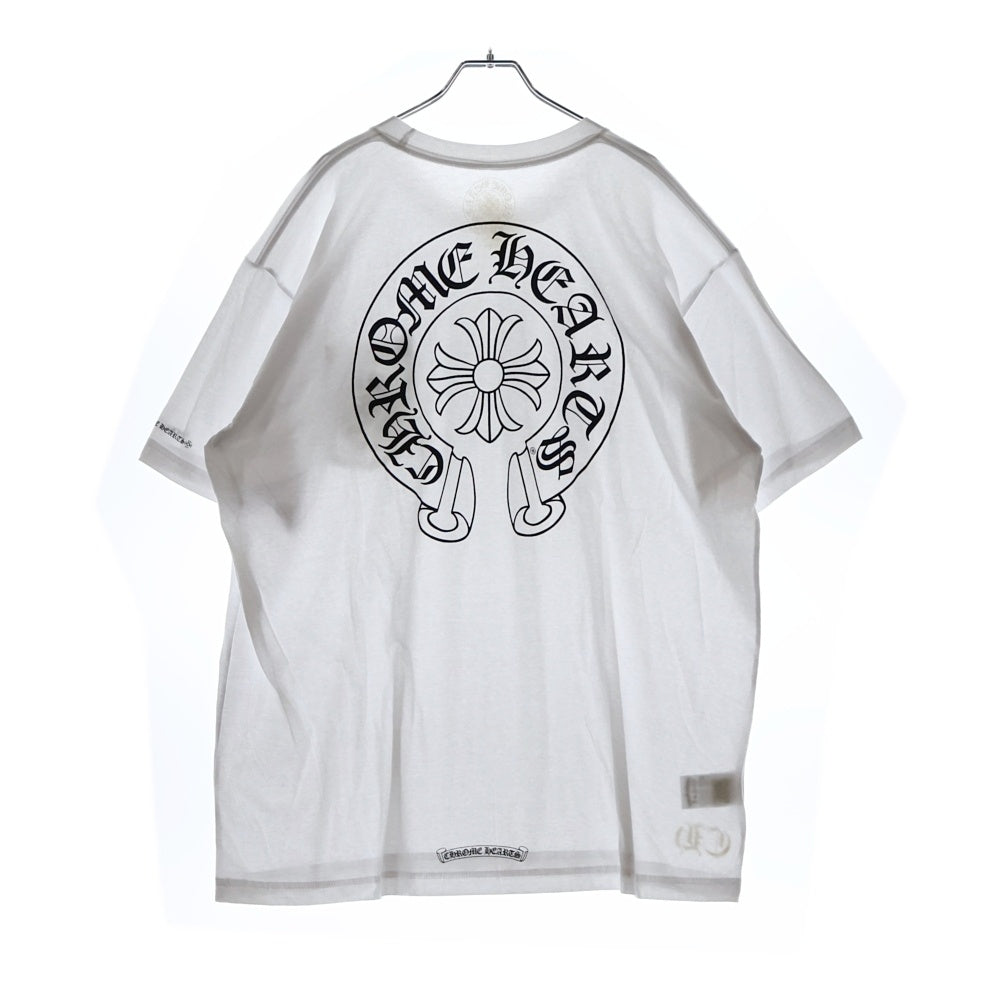 CHROME HEARTS(クロムハーツ) Horseshoe S/S Tee ホースシューロゴ半袖Tシャツ ホワイト