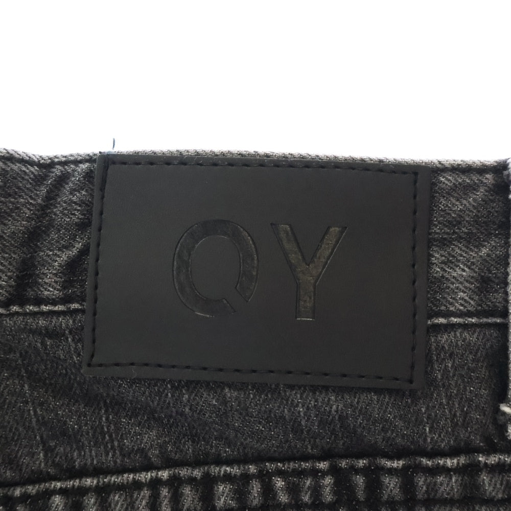 OY(オーワイ) DESTROYED PANEL PANTS ダメージ加工 パネル デニムパンツ ブラック