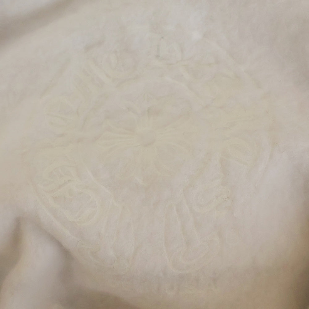 CHROME HEARTS(クロムハーツ) SWTSHRT PLVR バックホースシュー袖フローラルクロスプルオーバーパーカー ホワイト