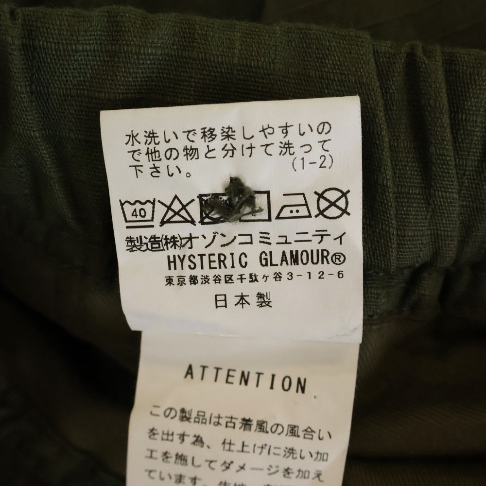 HYSTERIC GLAMOUR(ヒステリックグラマー) リップストップ ショートパンツ ショーツ カーキ 02201AM02