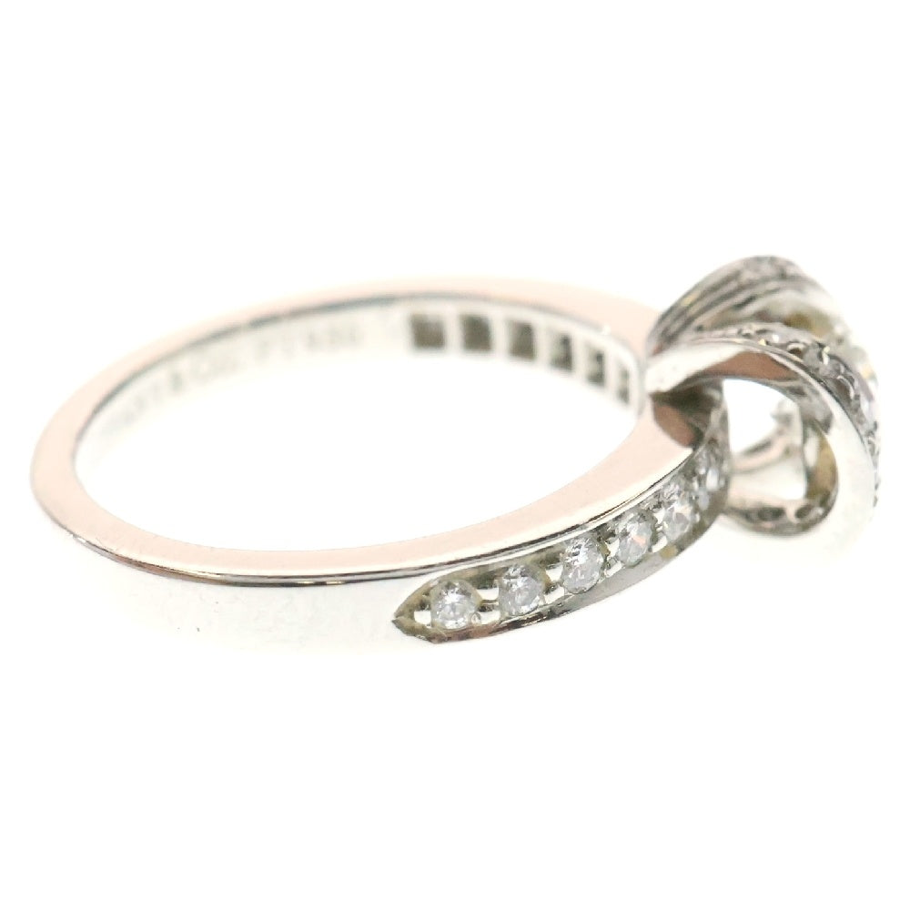 TIFFANY & Co.(ティファニー) リボンソリティアリング Pt950 シルバー 5号