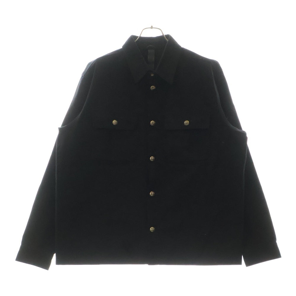 CHROME HEARTS(クロムハーツ) WORK DOG クロスボールボタンワークドッグ長袖シャツ ジャケット ブラック