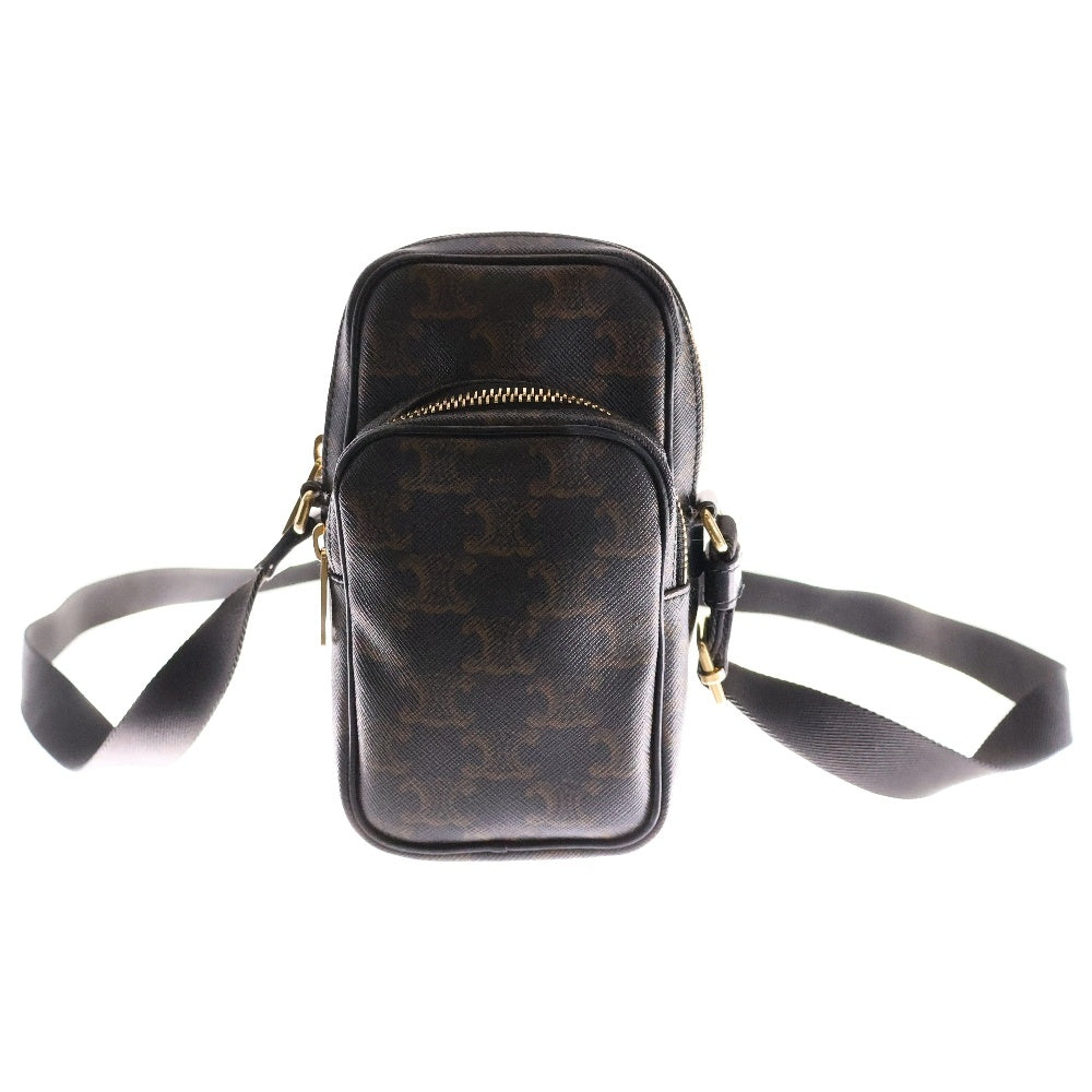 CELINE(セリーヌ) MINI POCKET MESSENGER トリオンフ ミニショルダーバッグ ブラウン 19083-2caa-38no