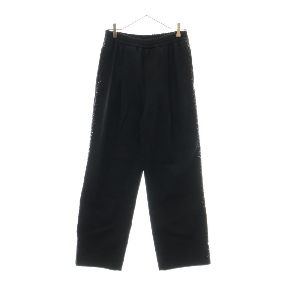 LOUIS VUITTON(ルイヴィトン) 23SS スパンコール装飾サイドライン ウールイージースラックスパンツ ブラック RM231F OF6 HOFP1W