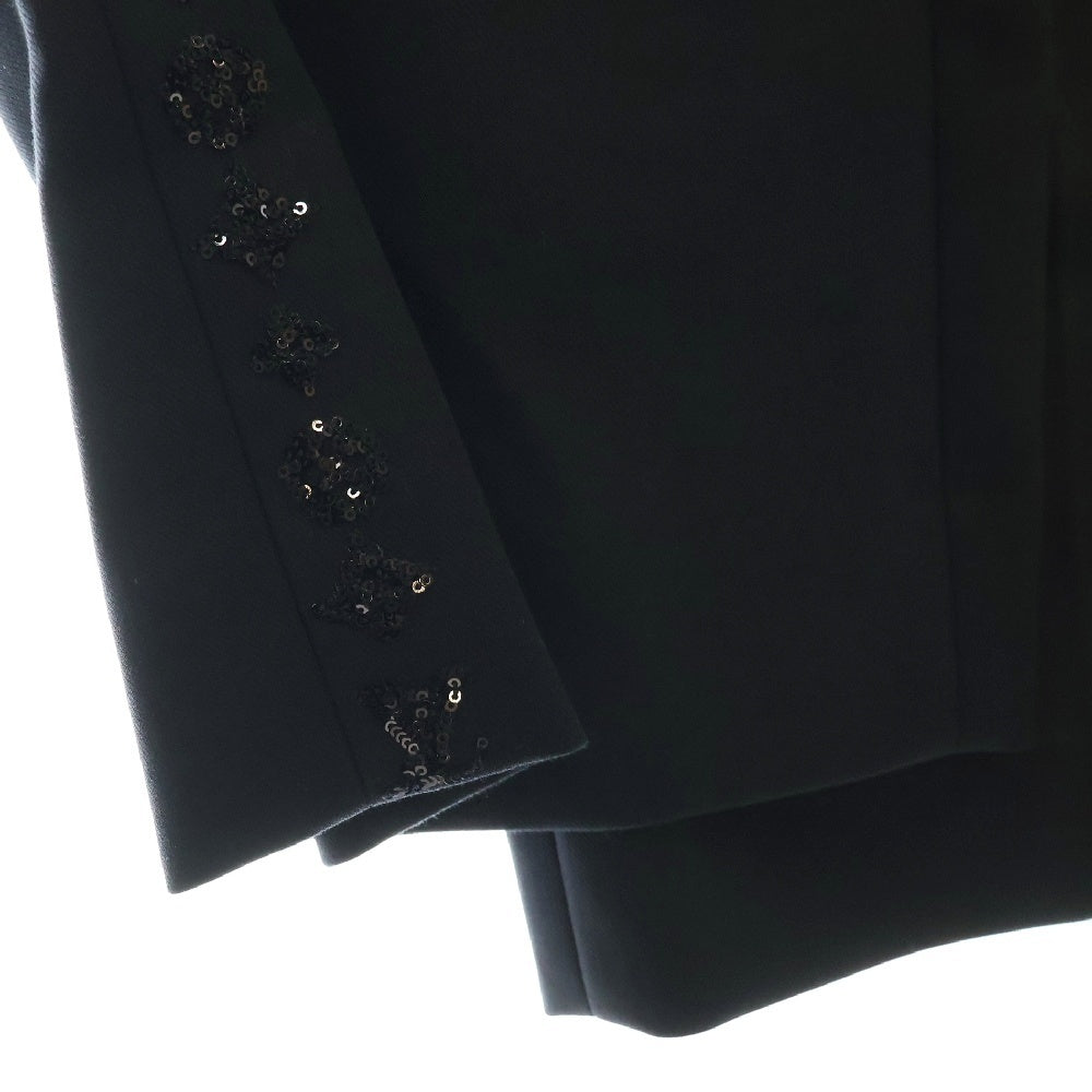 LOUIS VUITTON(ルイヴィトン) 23SS スパンコール装飾サイドライン ウールイージースラックスパンツ ブラック RM231F OF6 HOFP1W