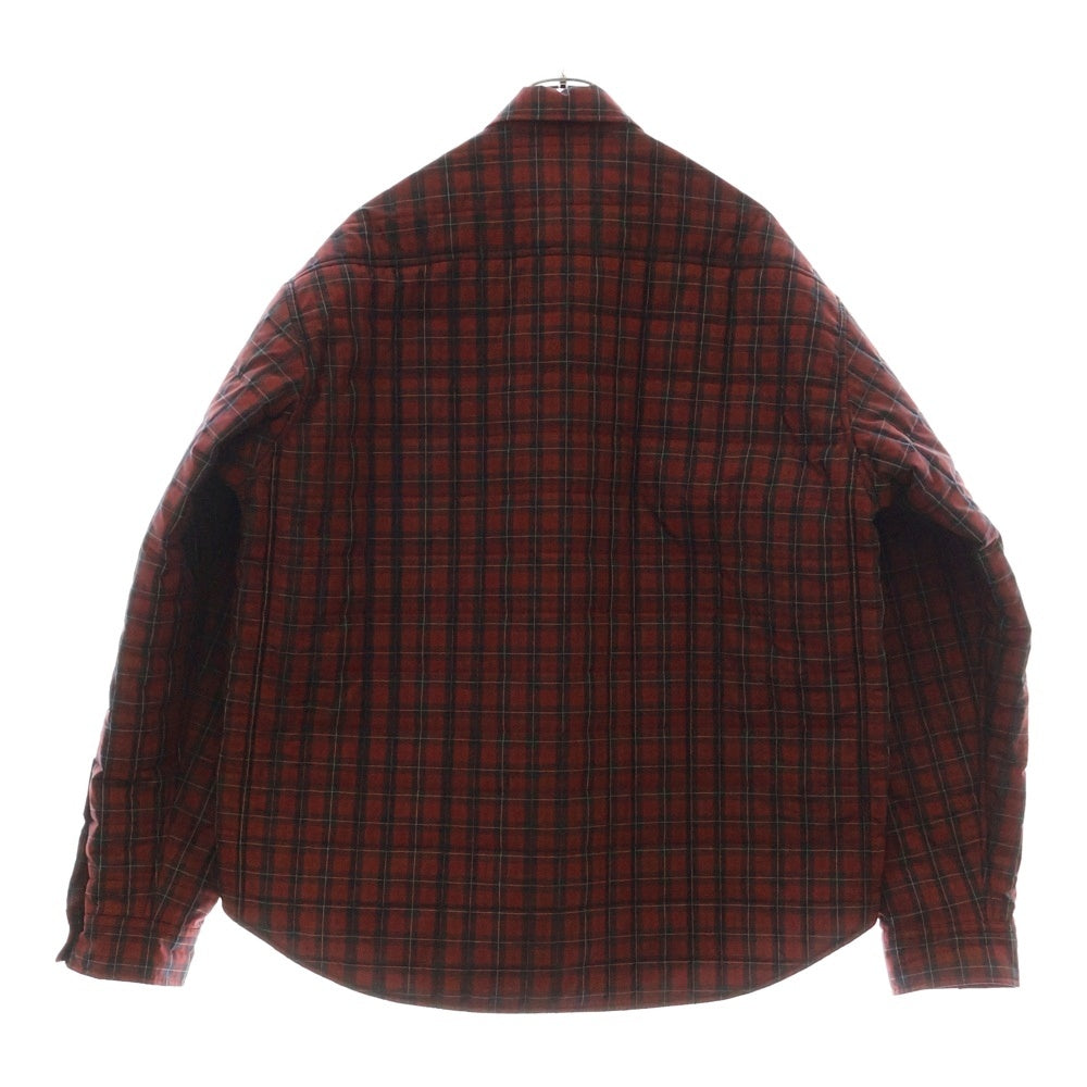 BALENCIAGA(バレンシアガ) オーバーサイズ 中綿入りチェックシャツジャケット レッド 681456 TLO15