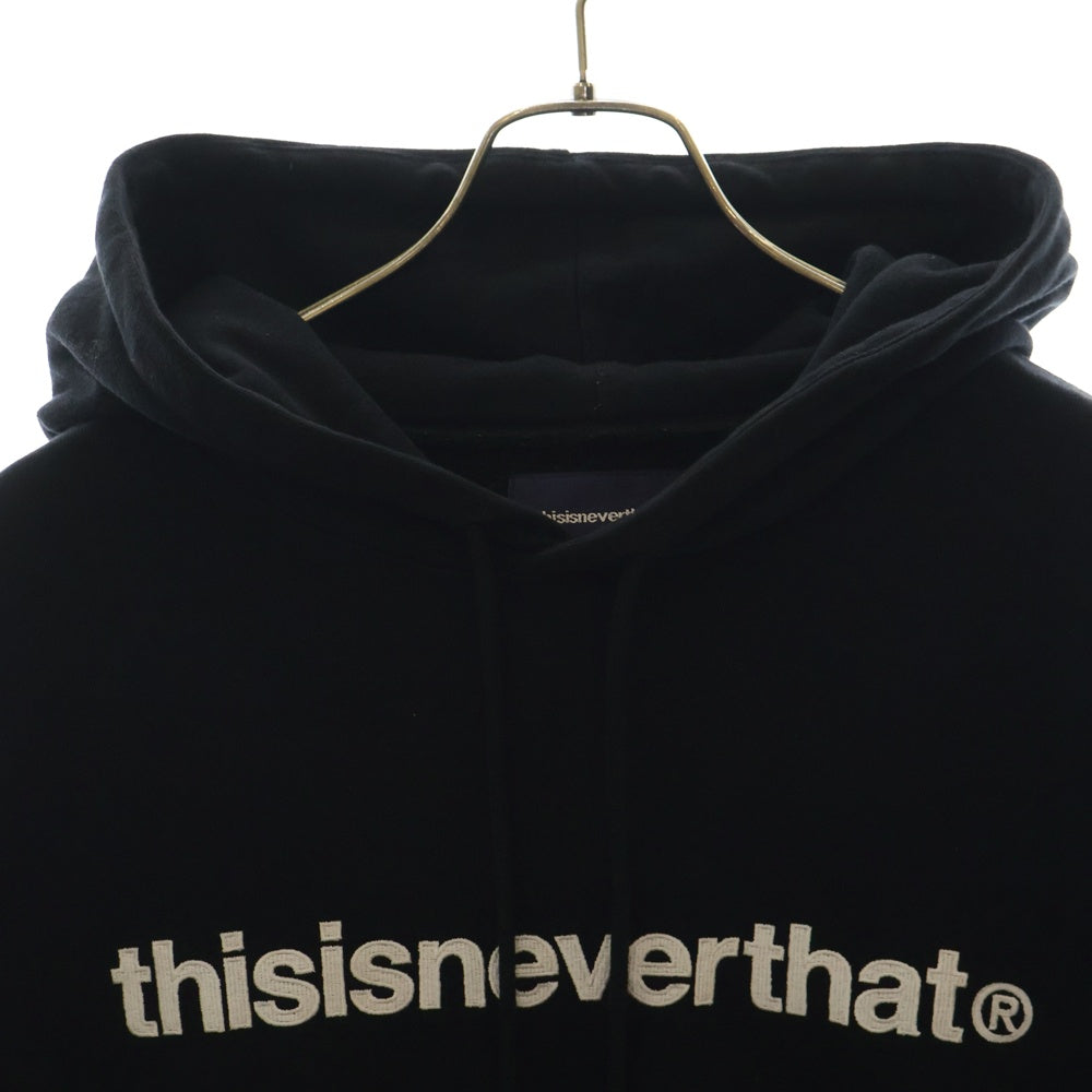 THISISNEVERTHAT(ディスイズネバーザット) ロゴ刺繍 プルオーバーパーカー ブラック TN243TSWHO01