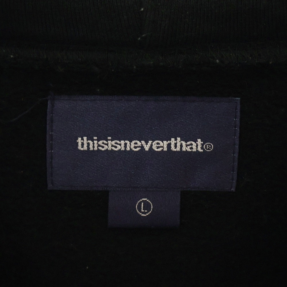 THISISNEVERTHAT(ディスイズネバーザット) ロゴ刺繍 プルオーバーパーカー ブラック TN243TSWHO01