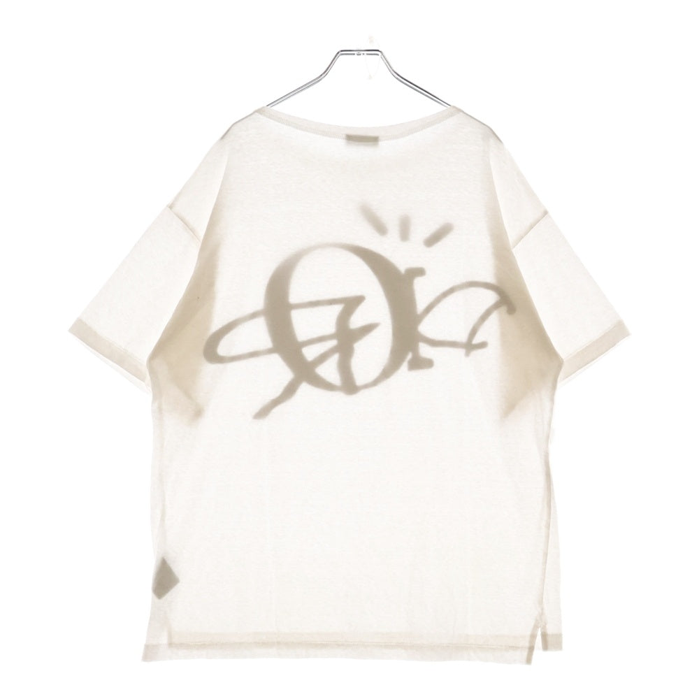 DIOR(ディオール) 22AW ×Travis Scott Cactus Jack カクタスジャック フロントプリント クルーネック 半袖Tシャツ ホワイト 283J632A0752