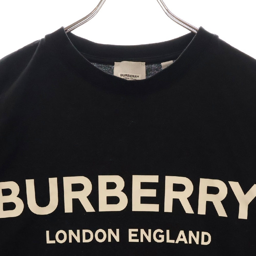 BURBERRY(バーバリー) ロゴプリント 半袖カットソー Tシャツ ブラック 8026016