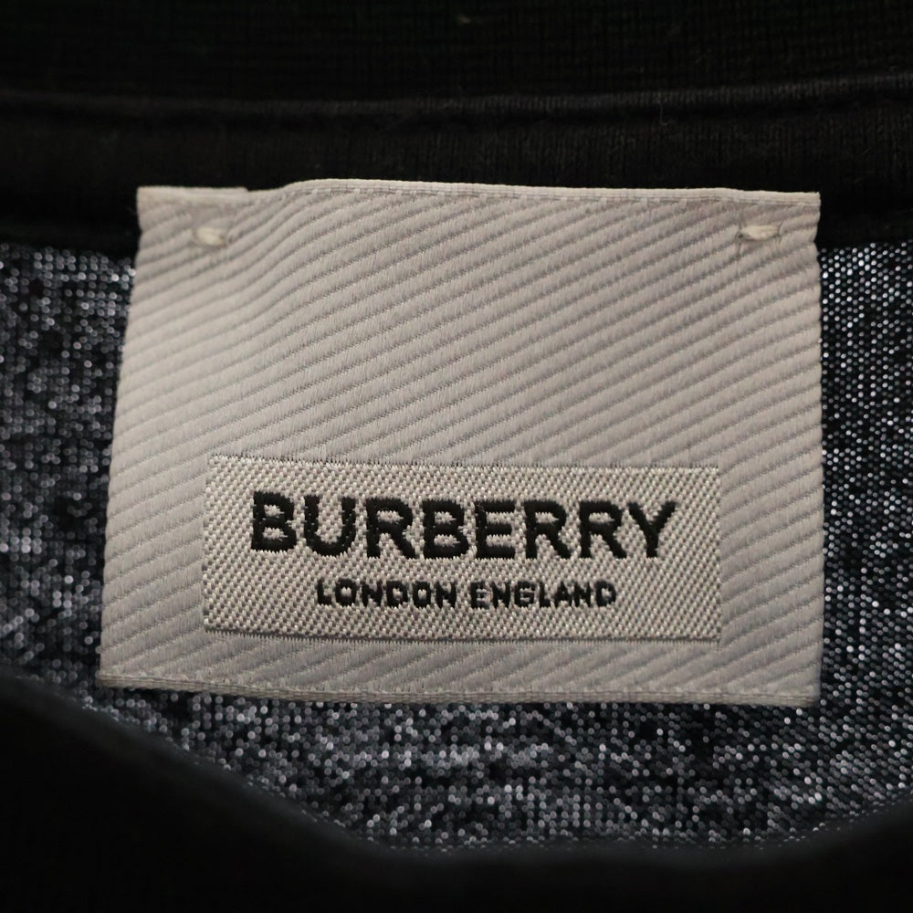 BURBERRY(バーバリー) ロゴプリント 半袖カットソー Tシャツ ブラック 8026016