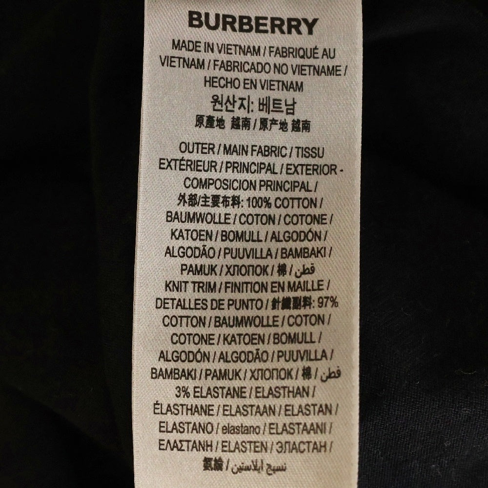 BURBERRY(バーバリー) ロゴプリント 半袖カットソー Tシャツ ブラック 8026016