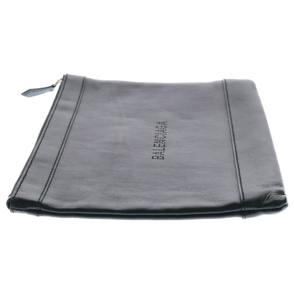 BALENCIAGA(バレンシアガ) Clutch Canvas Bag ロゴホール レザー クラッチバッグ ブラック 373834 1000 W 528147