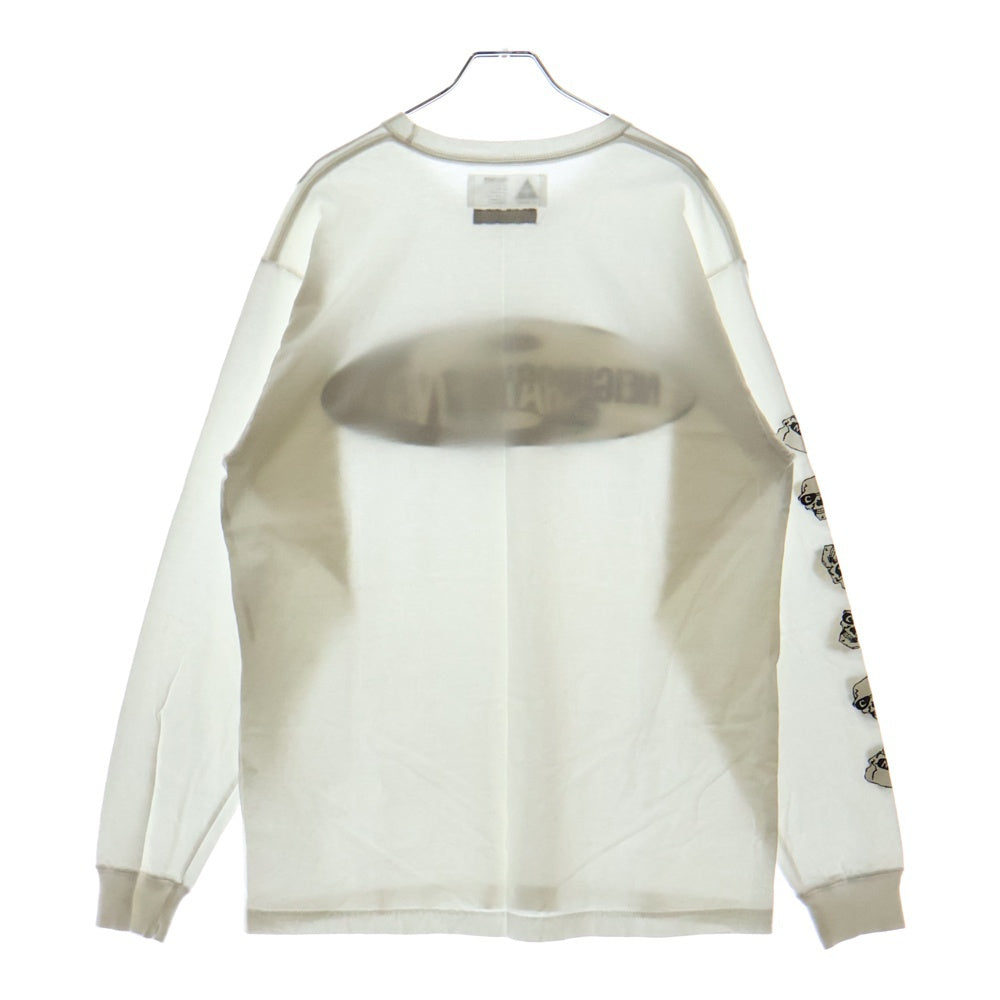 CHALLENGER(チャレンジャー) ×NEIGHBORHOOD 2021 MIX LOGO SKULL L/S TEE ネイバーフッド ミックスロゴ スカル カットソー CLG-TS-021-049 ホワイト