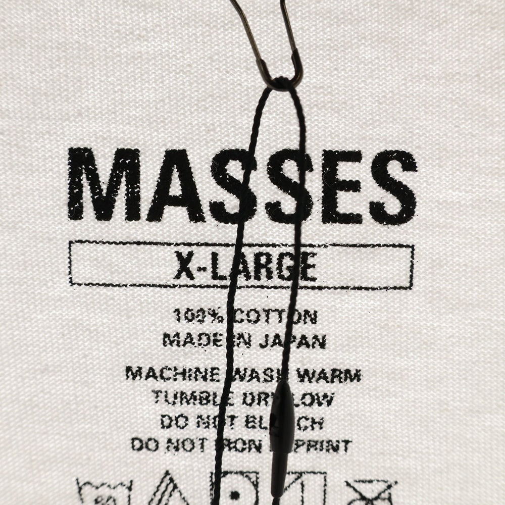 MASSES(マシス) T-SHIRT S/S BURNING CROSS バーニングクロス プリントTシャツ ホワイト