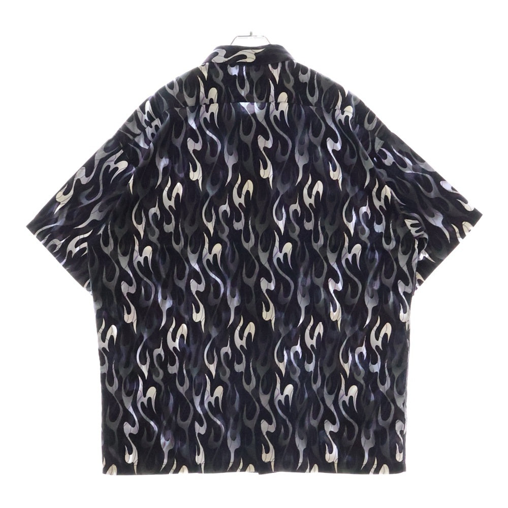MASSES(マシス) SHIRT S/S FIRE ファイヤーパターン 半袖シャツ グレー