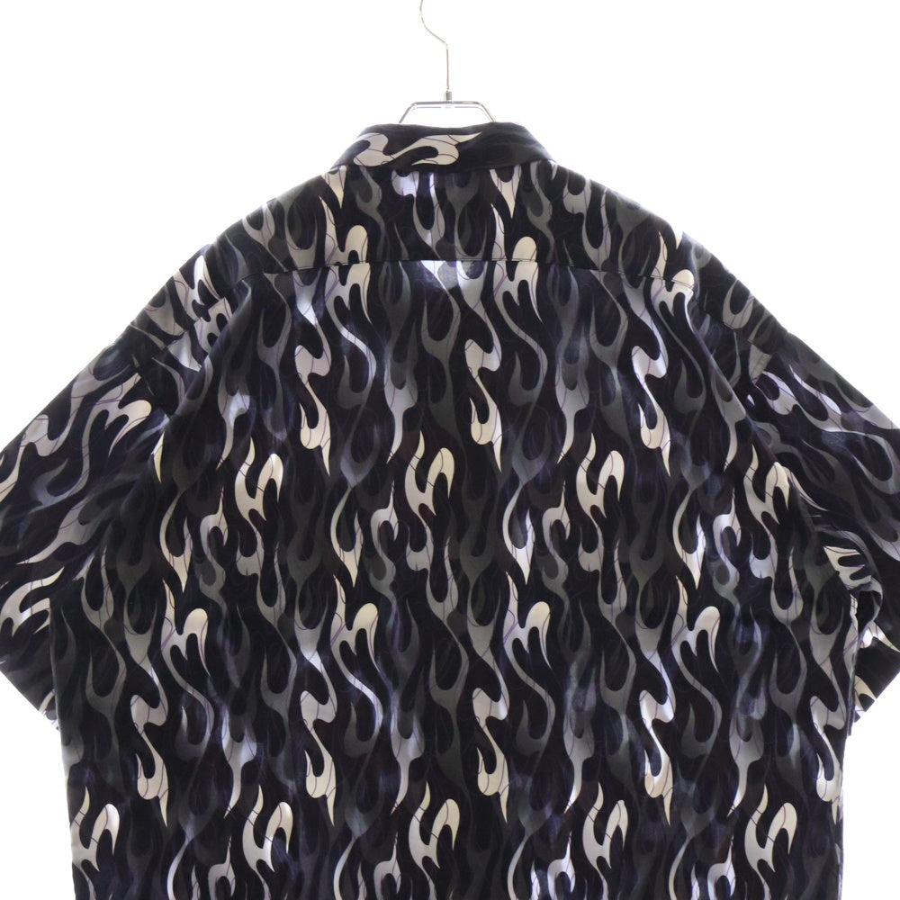 MASSES(マシス) SHIRT S/S FIRE ファイヤーパターン 半袖シャツ グレー