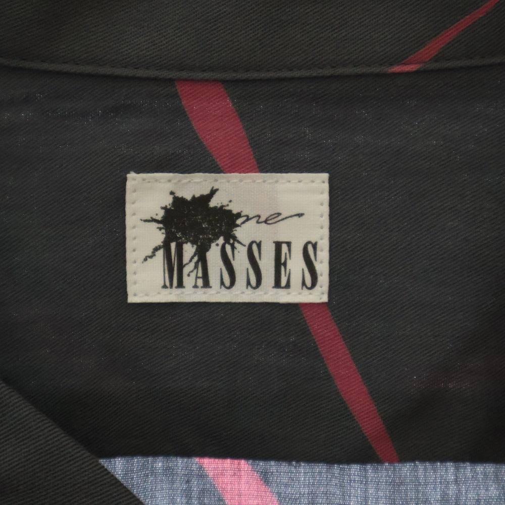 MASSES(マシス) RAYON PRINT SHT レーヨンプリントシャツ 長袖シャツ グレー