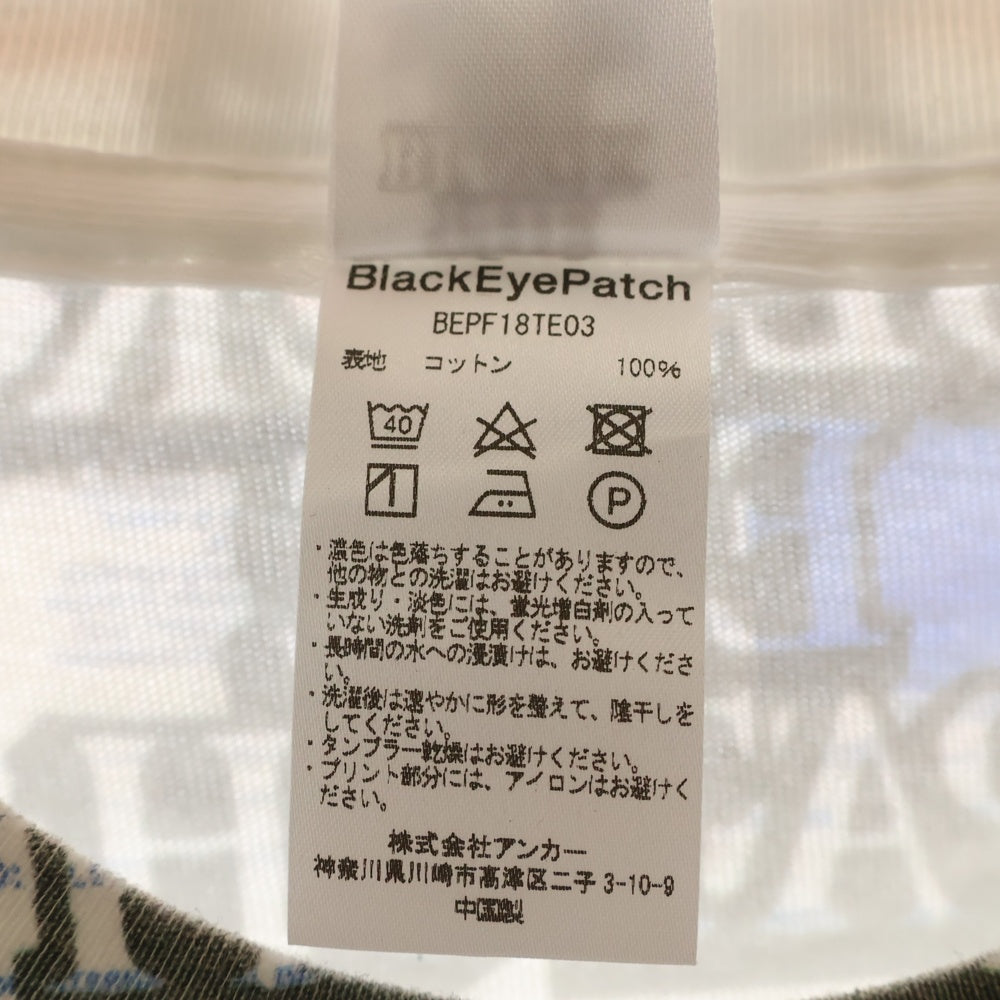 THE BLACK EYE PATCH(ブラックアイパッチ) LABEL INKJET TEE インクジェット プリントTシャツ BEPF18TE03 ホワイト