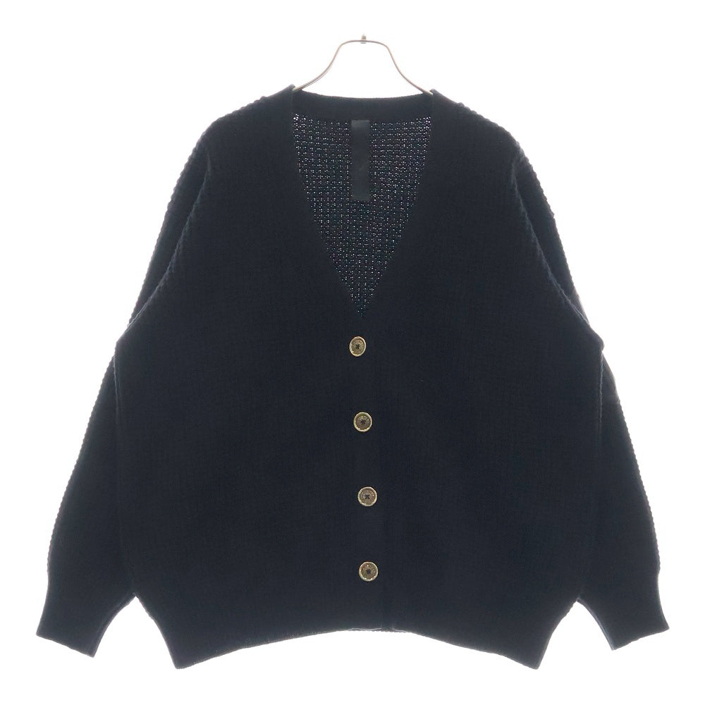 CHROME HEARTS(クロムハーツ) CASHMERE CARDIGAN 袖クロスパッチ カシミア カーディガン ブラック