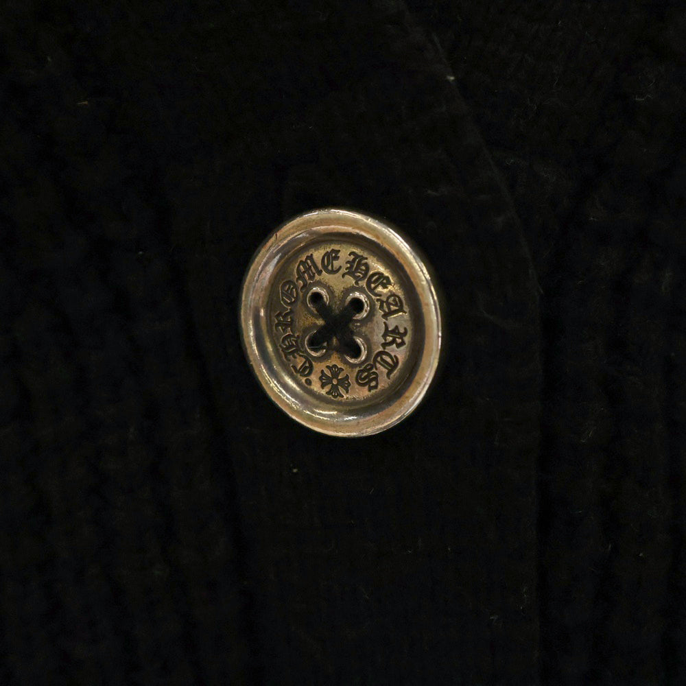 CHROME HEARTS(クロムハーツ) CASHMERE CARDIGAN 袖クロスパッチ カシミア カーディガン ブラック